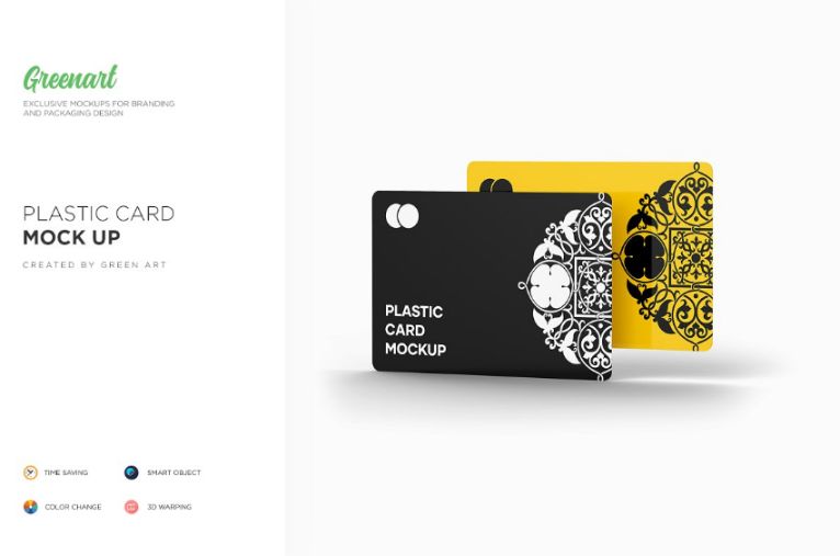 2 Plastic Credit Card Mockups
