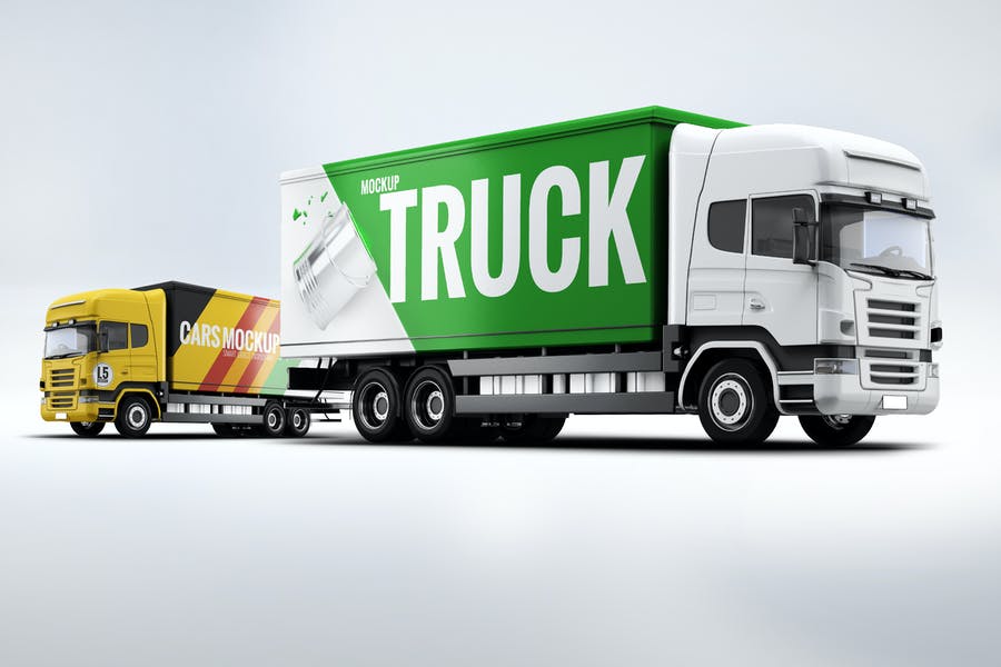 Cargo Truck Branding Mockups