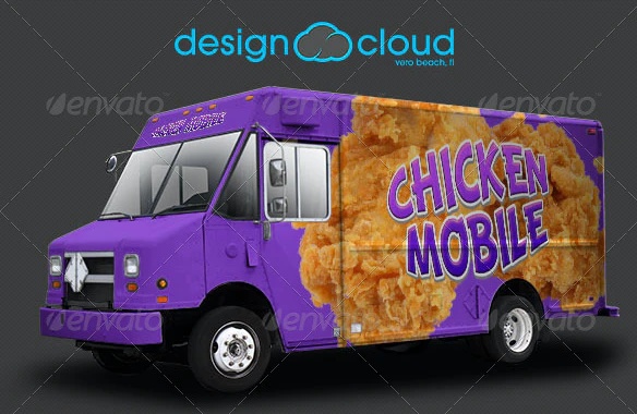 Customizable Food Truck Mockup