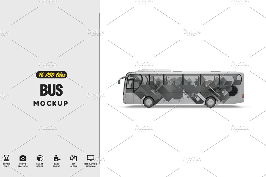 Editable Bus Wrap Mockup