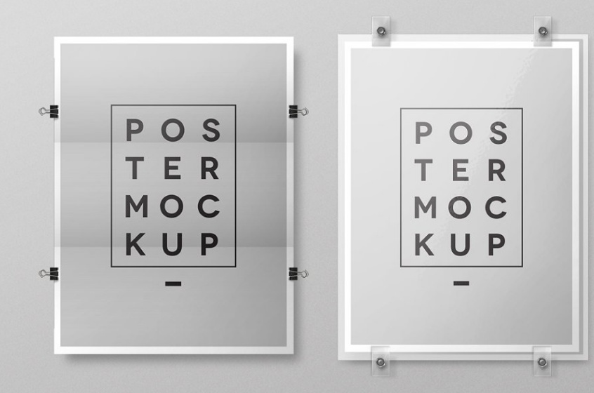 Editable Poster Mockup PSD Set