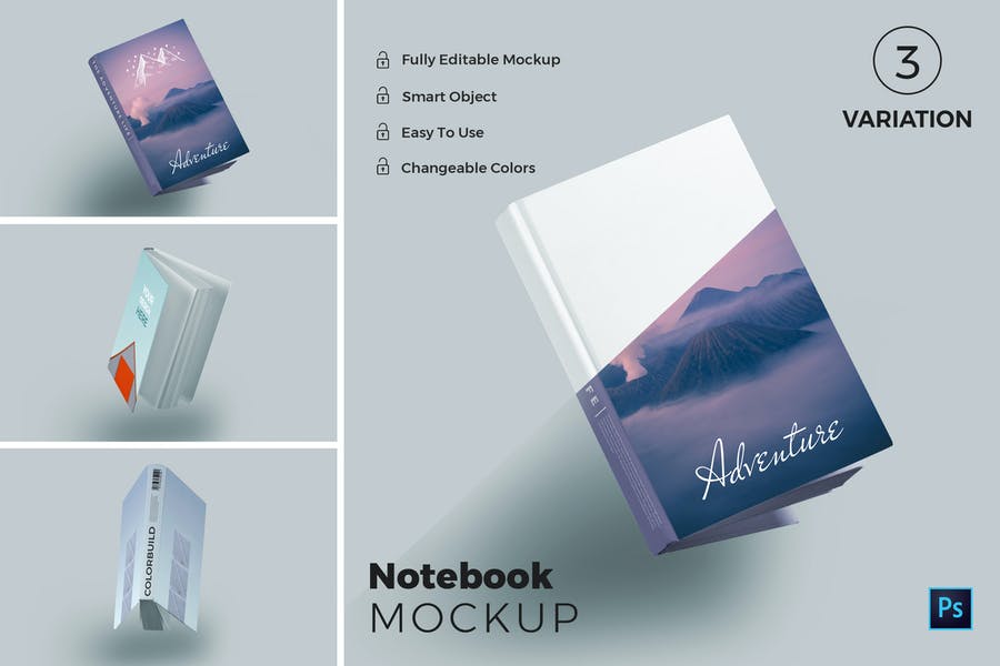 Fully Editable Note Book Mockups