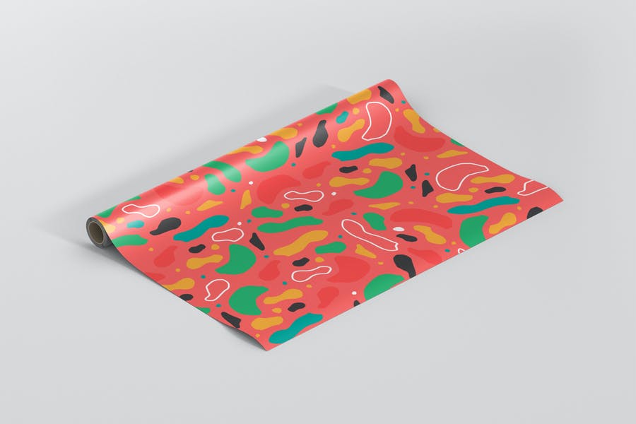 Gift Wrapping Paper Mockup PSD