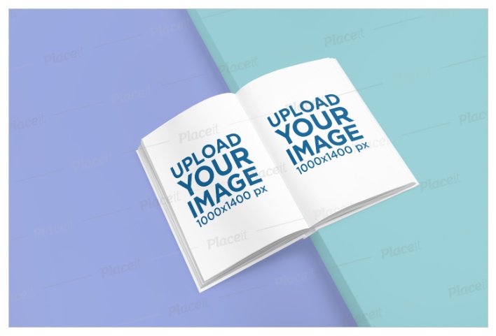 Hard Cover Open Book Mockup PSD