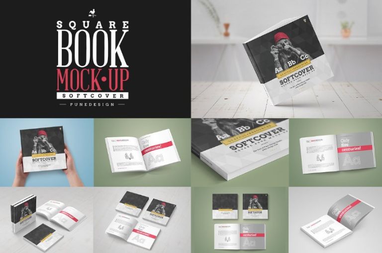 High Quality Softcover Book Mockups