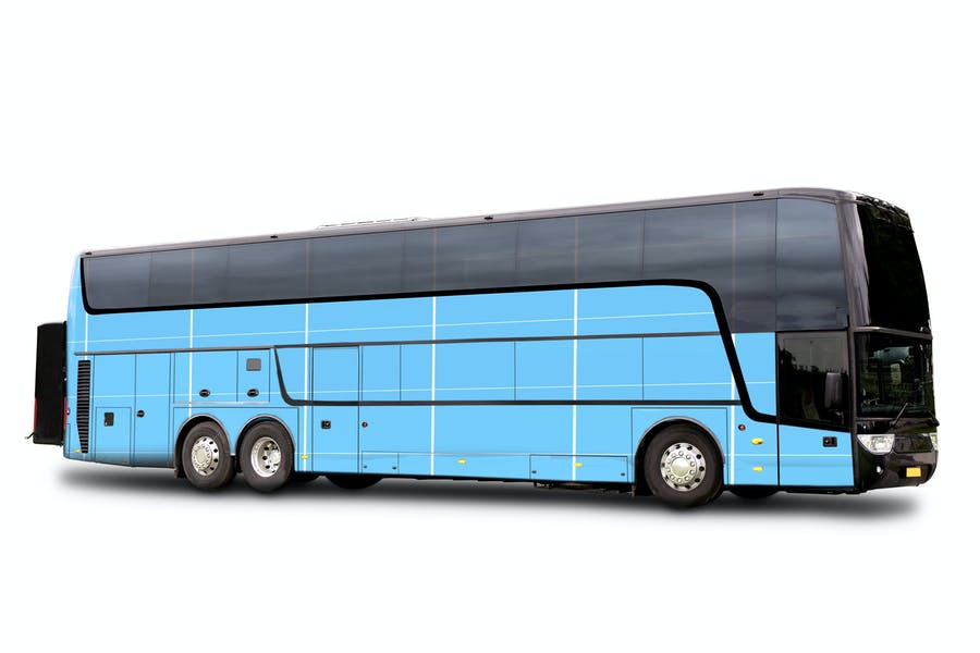 Isolated Travel Bus Mockup Design