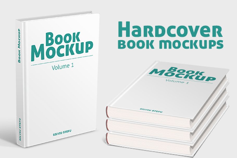 Minimal Hard Cover Book Mockup