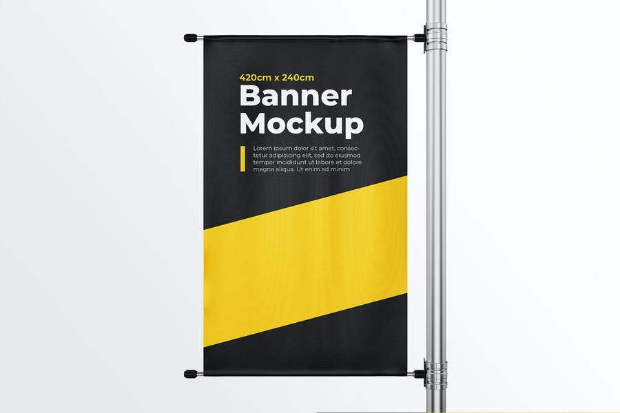 Pillar Banner Mockup PSD