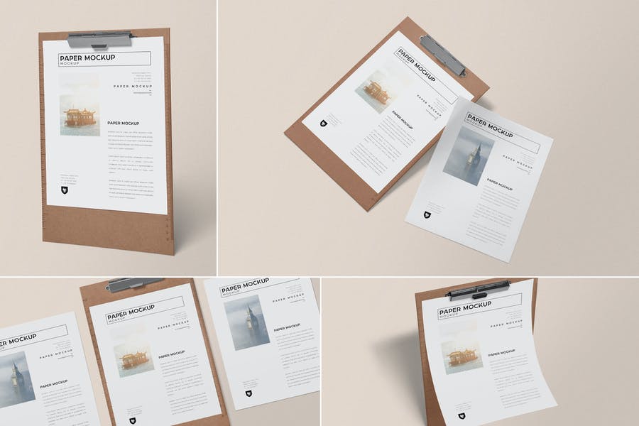 Realistoc Paper Branding Mockup PSD