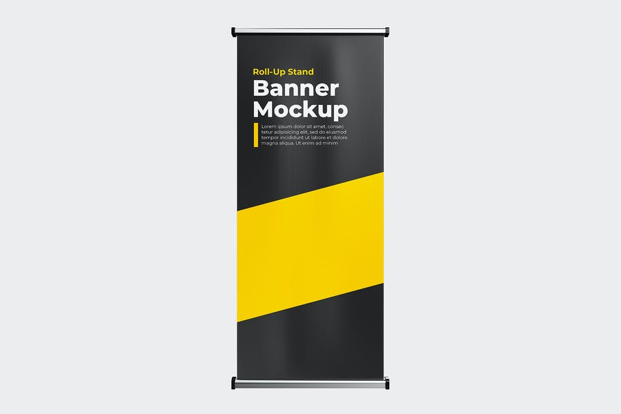 Roll UP Stand Banner Mockup PSD