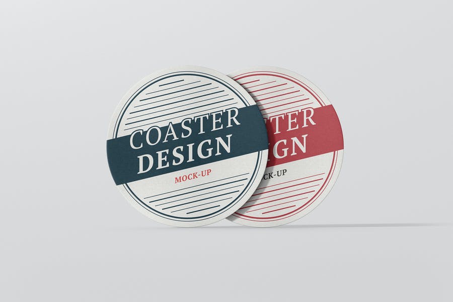 Round Coaster Branding Design Mockup