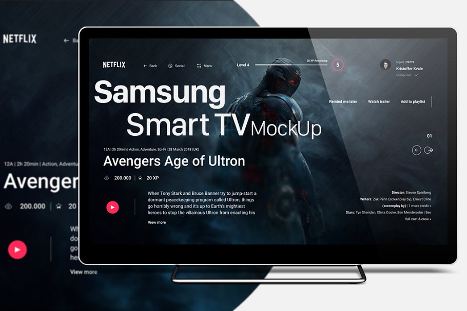 Samsung Smart TV Mockup PSD