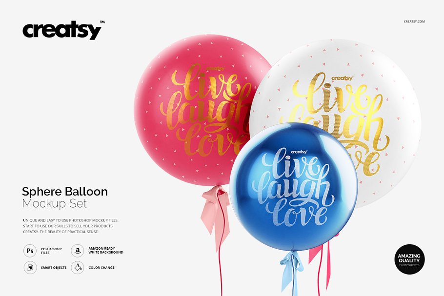 Sphere Balloon Branding Mockup