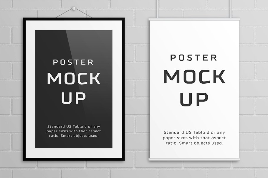 Standard and Tabloid Poster Mockups