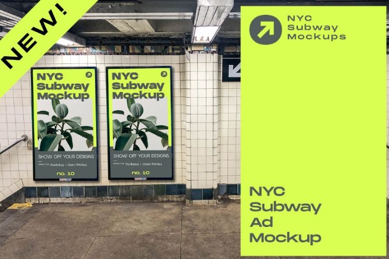 Subway Billboard Mockup Bundle
