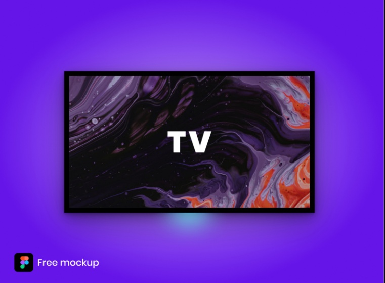 TV on Wall Mockup Free Download