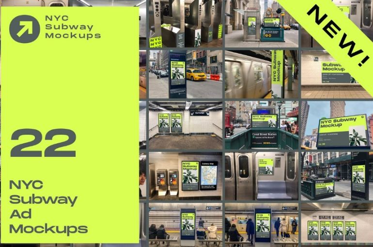 22 NYC Subway Ad Mockups