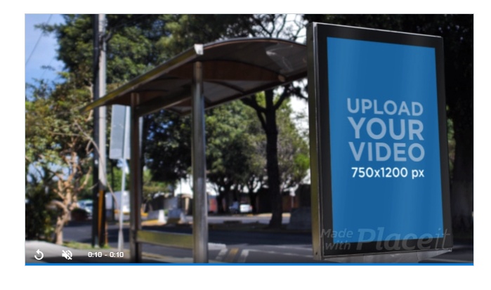 Bus Stop Video Ad Mockup