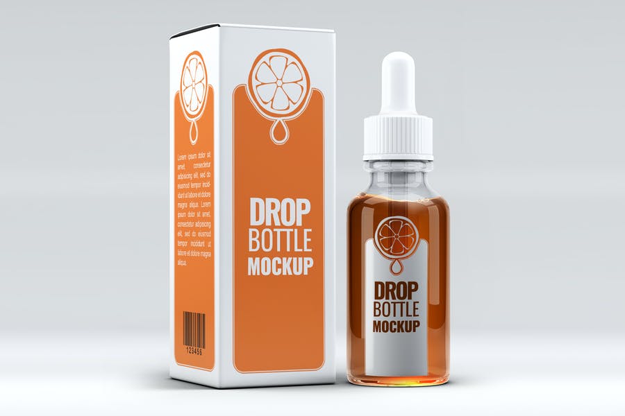 Dropper Packaging Mockup PSD