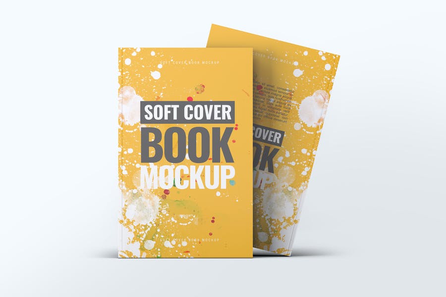 Front and Back Soft Cover Book Mockup