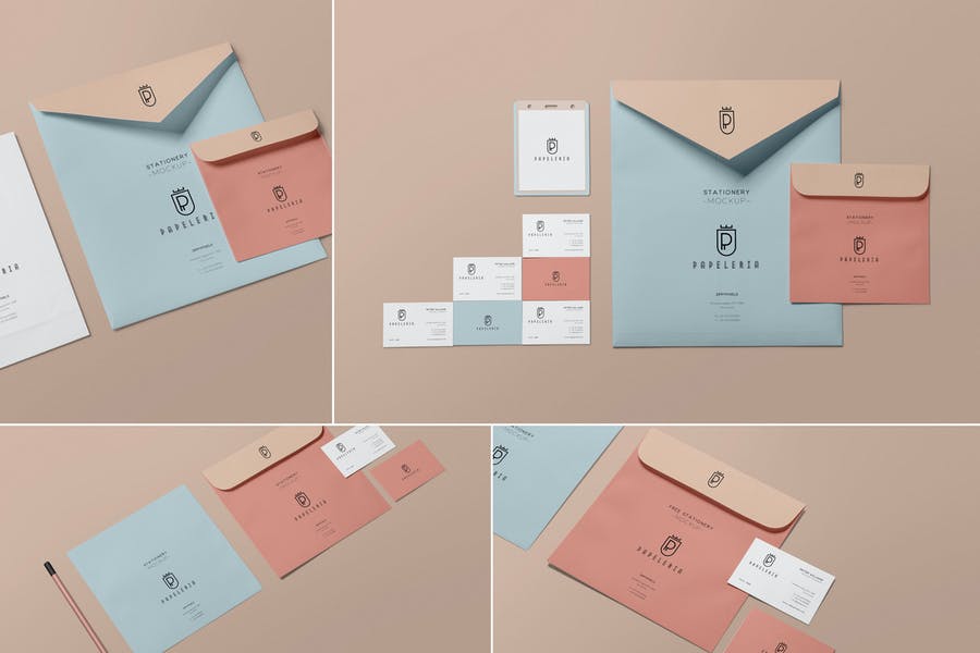 Fully Editable Envelopes Mockup PSD