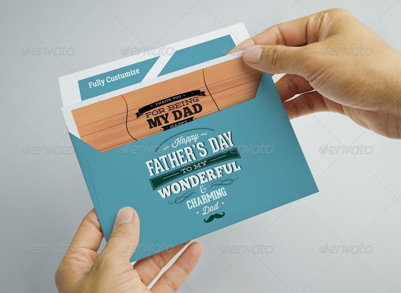 Fully Editable Post Card With Envelope Mockup