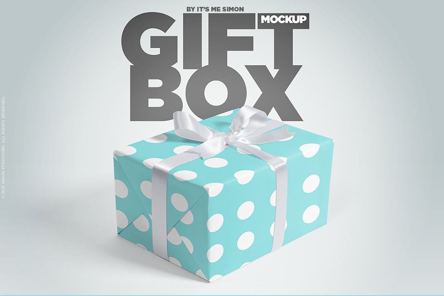Fully Layered Gift Box Mockup