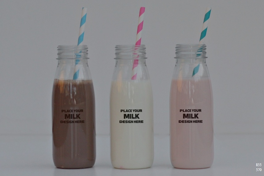Milk Bottle Label Mockups