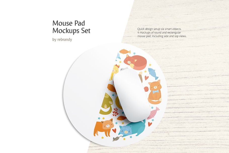 Mouse Pad Mockup PSD Set