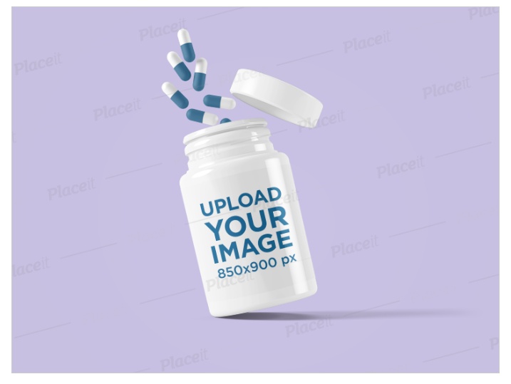 Open Pills Bottle Mockup