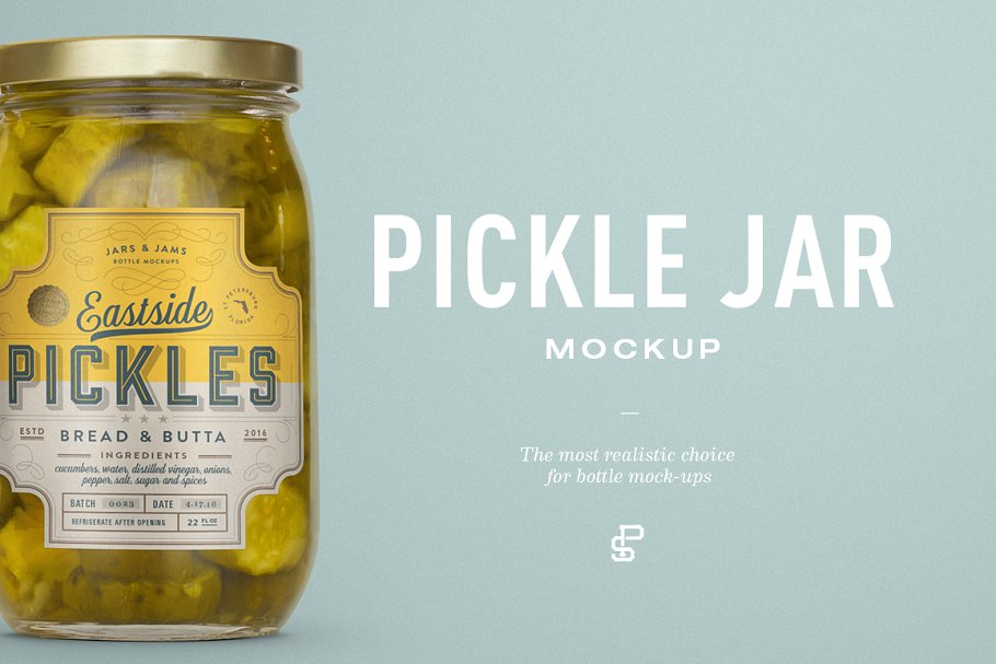 Pickle Jar Branding Mockup
