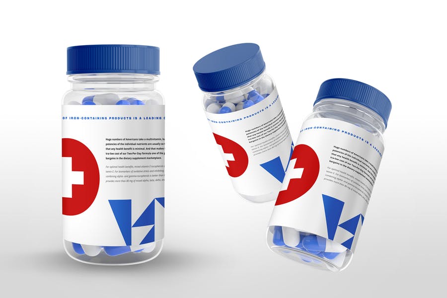 Pills Label Branding Mockup