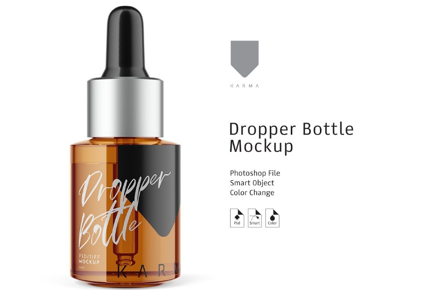 Premium Dropper Bottle Mockup