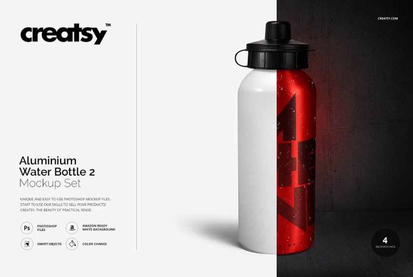 Well Layered Water Bottle Mockup