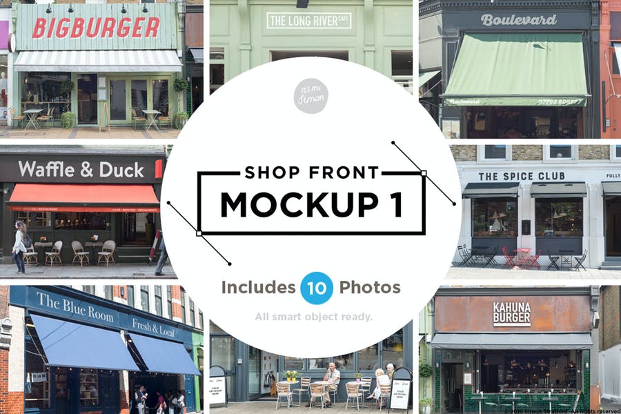 10 Shop Front Facade Mockup