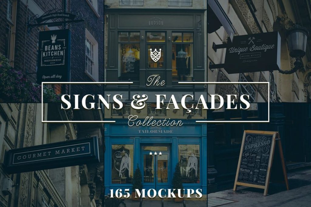 165 Signs and facde Mockups