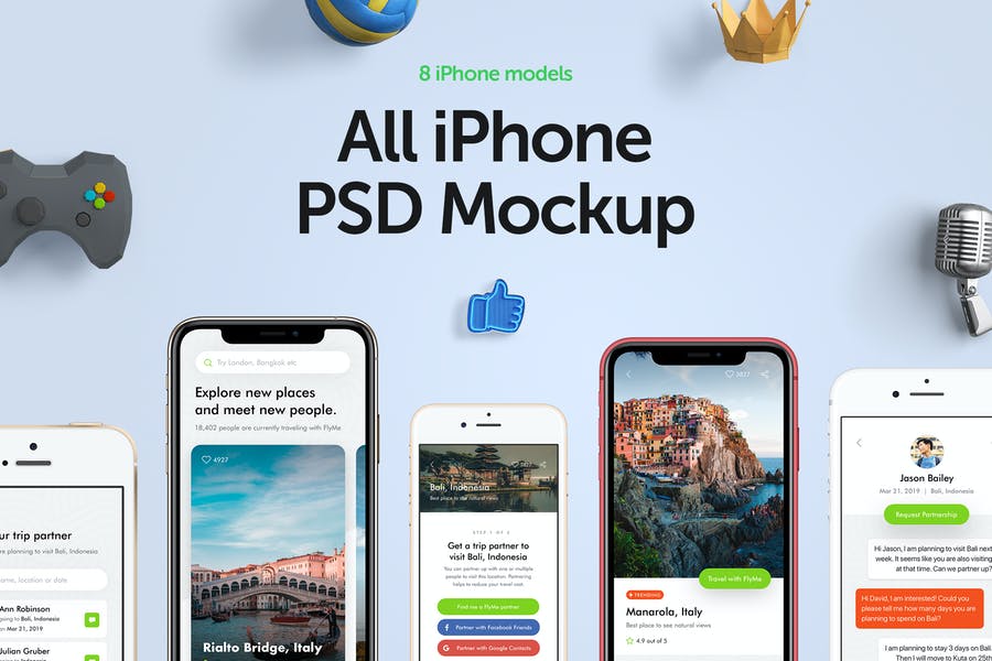 Best iPhone Mockup PSD Set