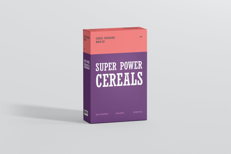 Cereals Box Mockup PSD
