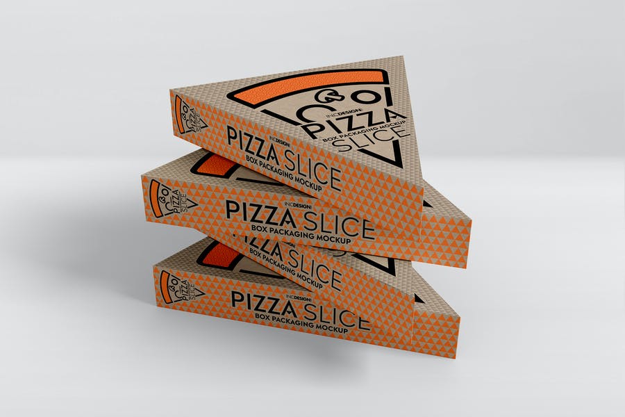 Customizable Pizza Slice Box Mockup
