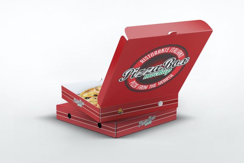 Fully Editable Pizza Box Mockup PSD