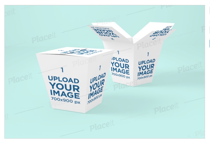 Open and Closed Food Box Mockup PSD