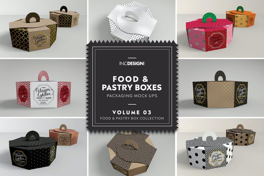 Pastry Boxes Branding Mockup