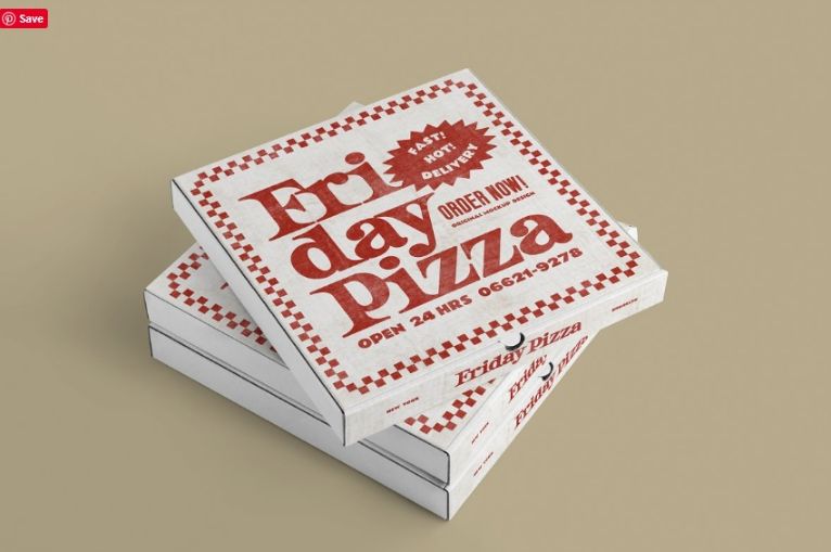 Pizza Box Mockup PSD Template