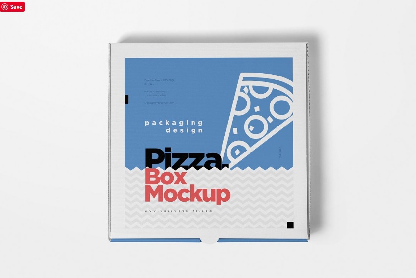 Takeaway Pizza Box Mockup