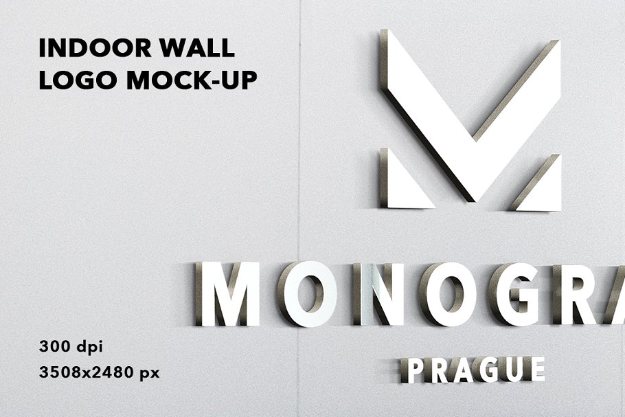 Indoor Wall 3D Branding Mockup