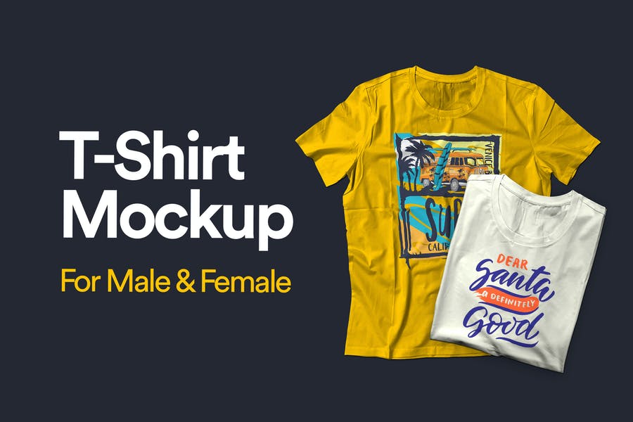 Male and Female T Shirt Mockup