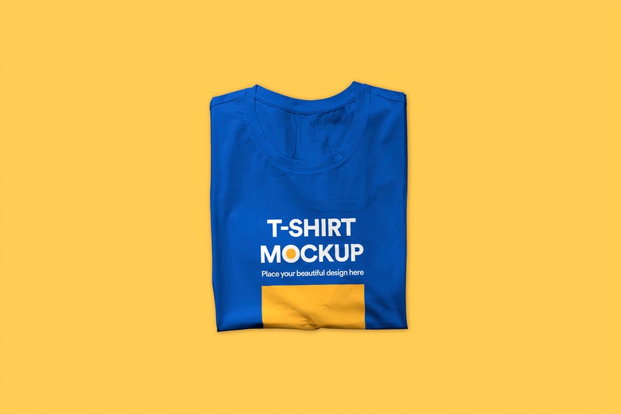Realistic Folded T Shirt Mockup