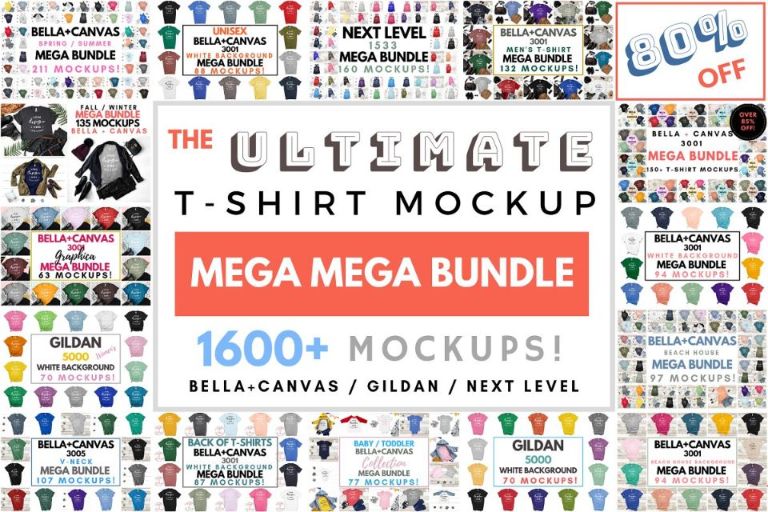Ultimate T Shirt Mockup Mega Bundle