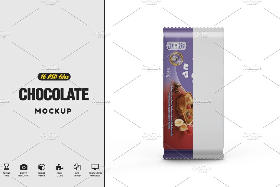 16 Chocolate Packaging Mockup PSD