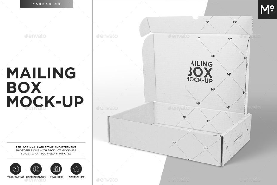 Customizable Mailing Box Mockup PSD